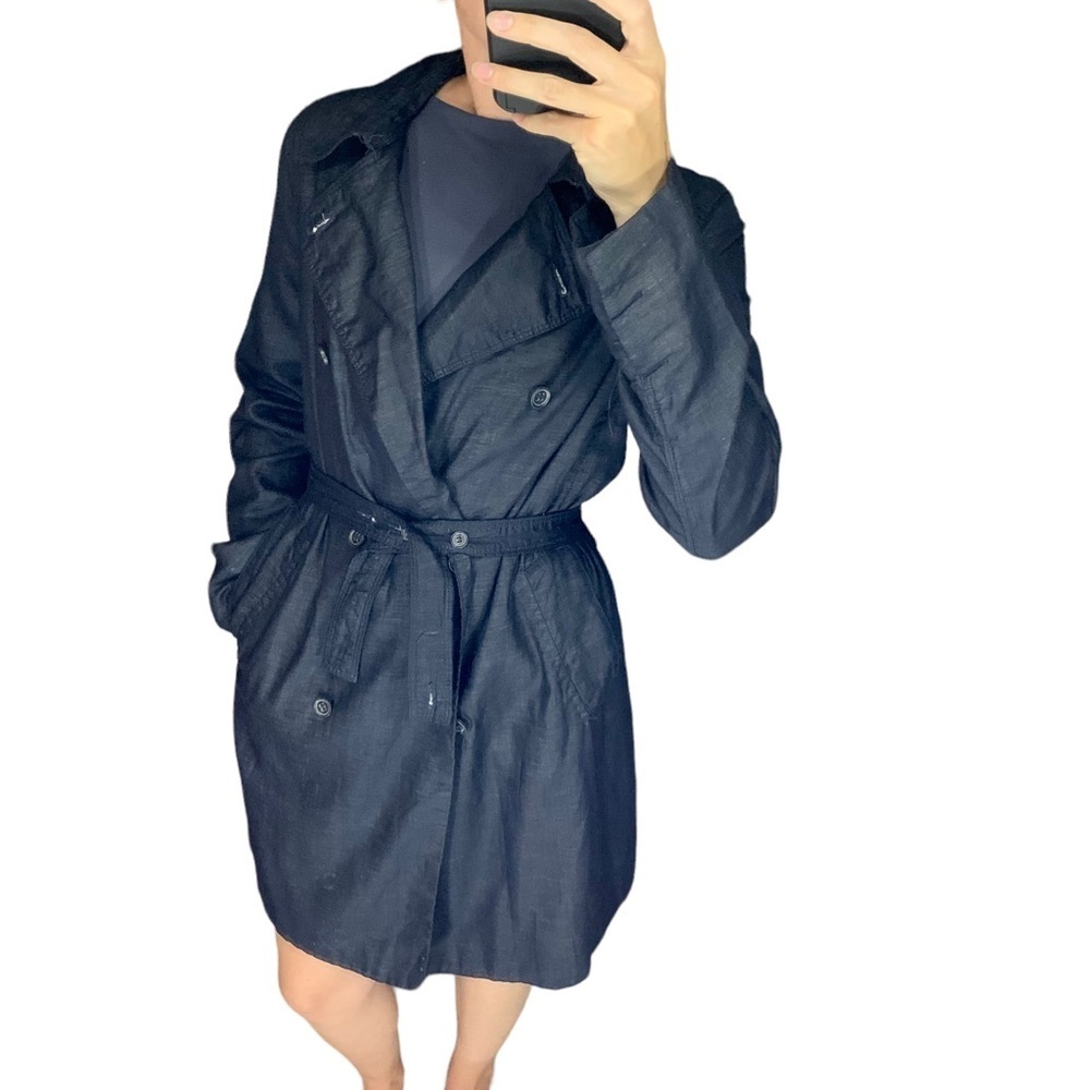 JNBY Double Breasted Cotton Blend Trench Coat
